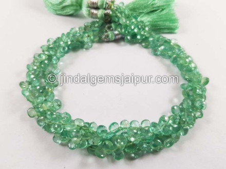 Mint Apatite Faceted Heart Beads